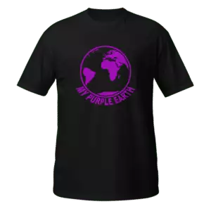 my purple earth logo t shirt